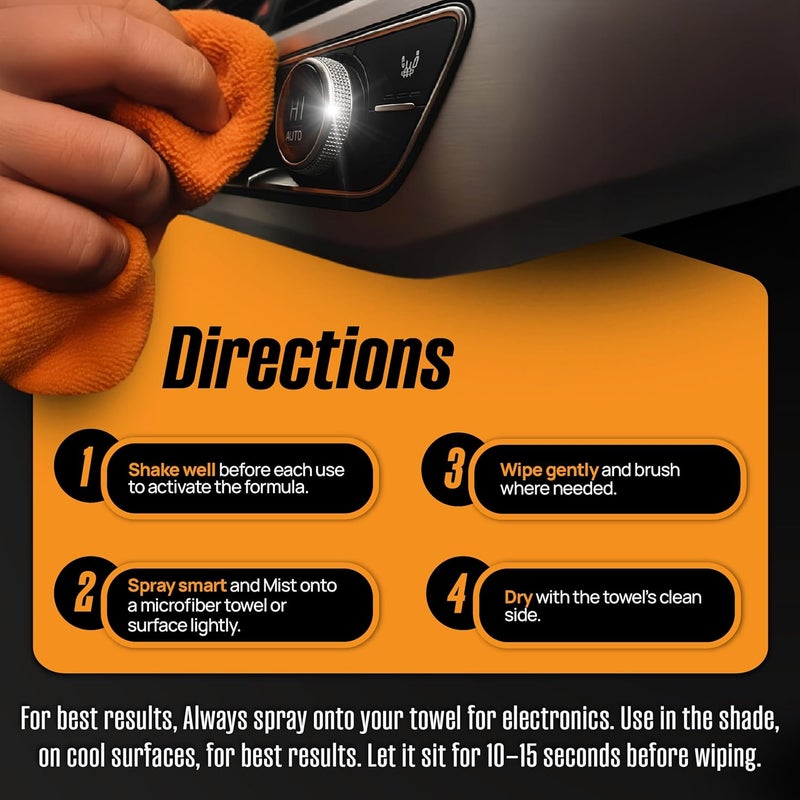 Magic Finish Interior Cleaning Spray (16 fl oz) – All-in-One Car Cleaner Spray for Seats, Dashboards & Consoles – Fast-Acting Car Cleaning Supplies for Rubber, Plastic, Carpet & Upholstery - Image 5